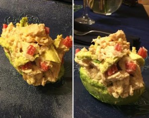 chicken salad stuffed avocado